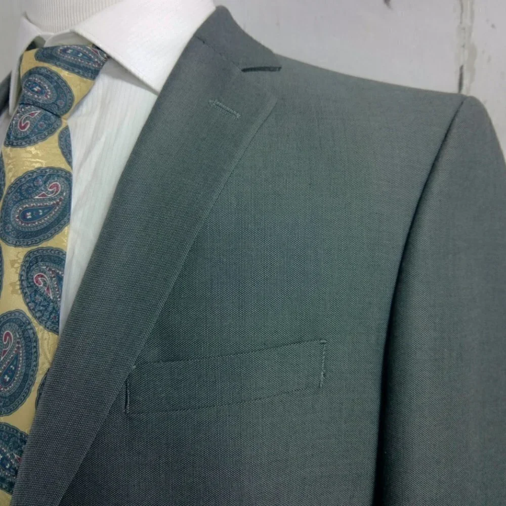 Apt. 9 44R Gray Birdseye Suit Blazer